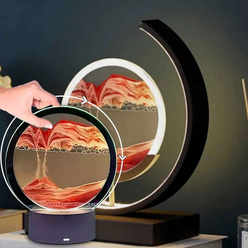 Magnetic Led Dimmable Eye-friendly Table Lamps Kits Diy Quick Sand Art Lamp Rgb Factory Price Night Light for Bedroom Indoor