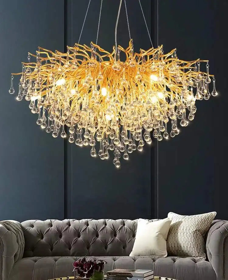 Modern Design Simple Light Luxury Duplex Building Restaurant Clothing Store Villa Dining Room Bedroom Crystal Chandelier