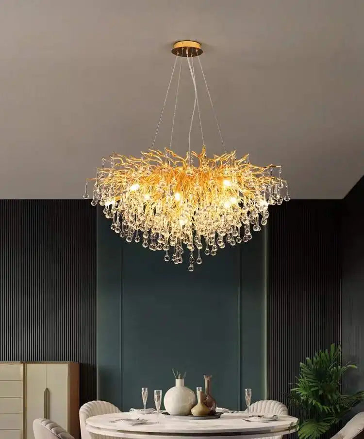 Modern Design Simple Light Luxury Duplex Building Restaurant Clothing Store Villa Dining Room Bedroom Crystal Chandelier