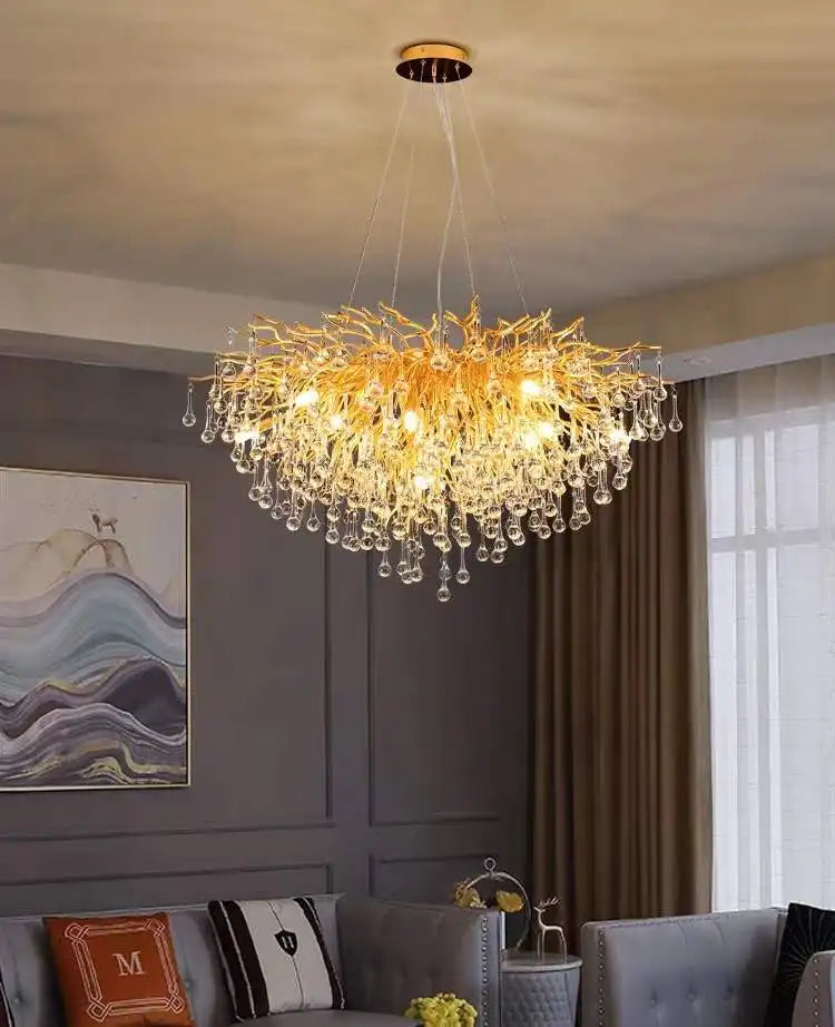 Modern Design Simple Light Luxury Duplex Building Restaurant Clothing Store Villa Dining Room Bedroom Crystal Chandelier
