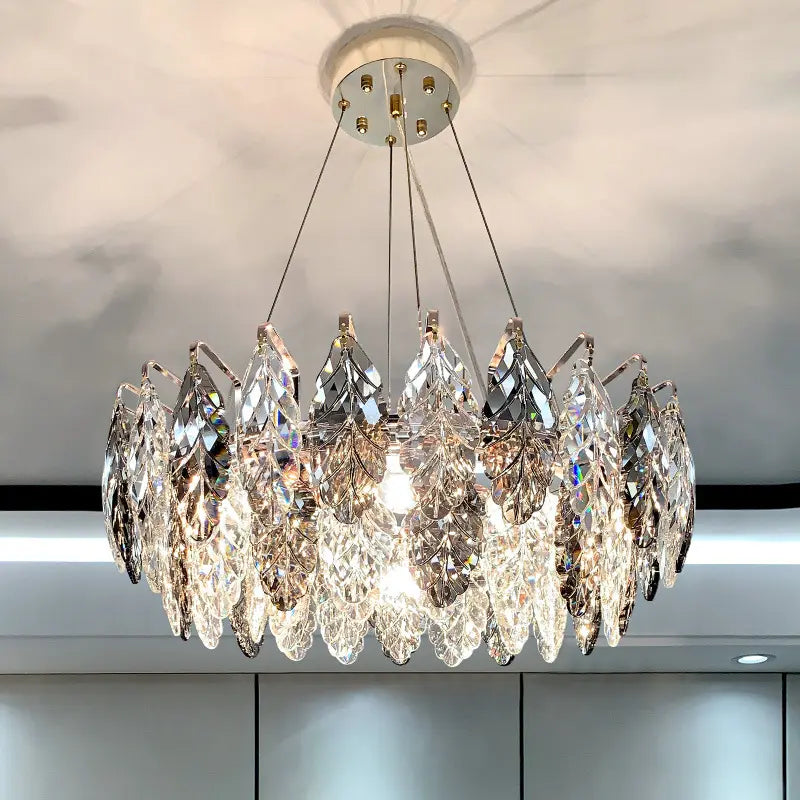 Chandeliers Ceiling Luxury Post-modern Simple Living Room Lamp Creative Crystal High Quality Modern Lighting Gold Pendant Light