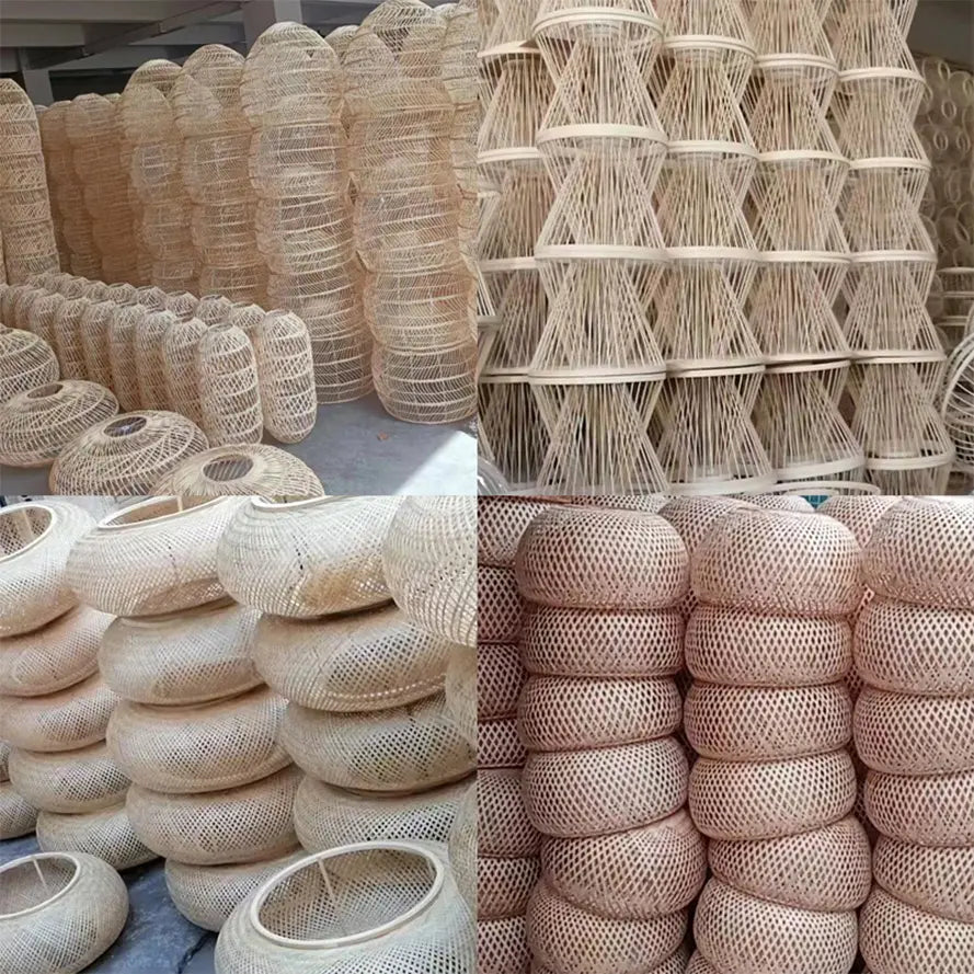 Modern Handmade Wicker Rattan Bamboo Pendant Lamp