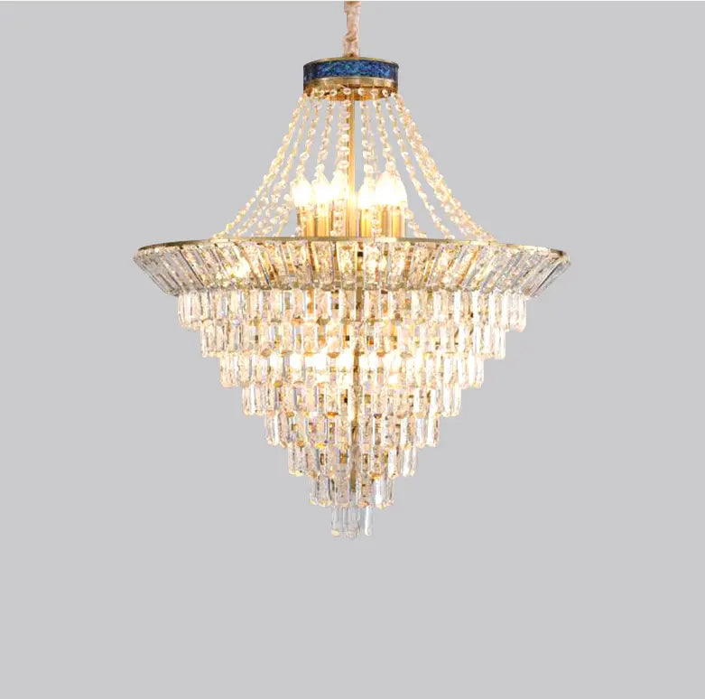 Modern Led Golden Retro Lamp K9 Crystal Chandelier Light Brass Mid century Ceiling Fixture Lamps for Elegant Decoration Indoor