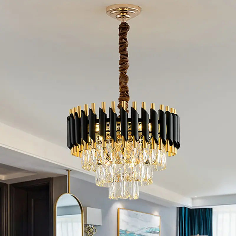 French Style Hardware Indoor Lighting Crystal Luxurious Pendant Light Design Crystal Chandelier Modern for Living Room