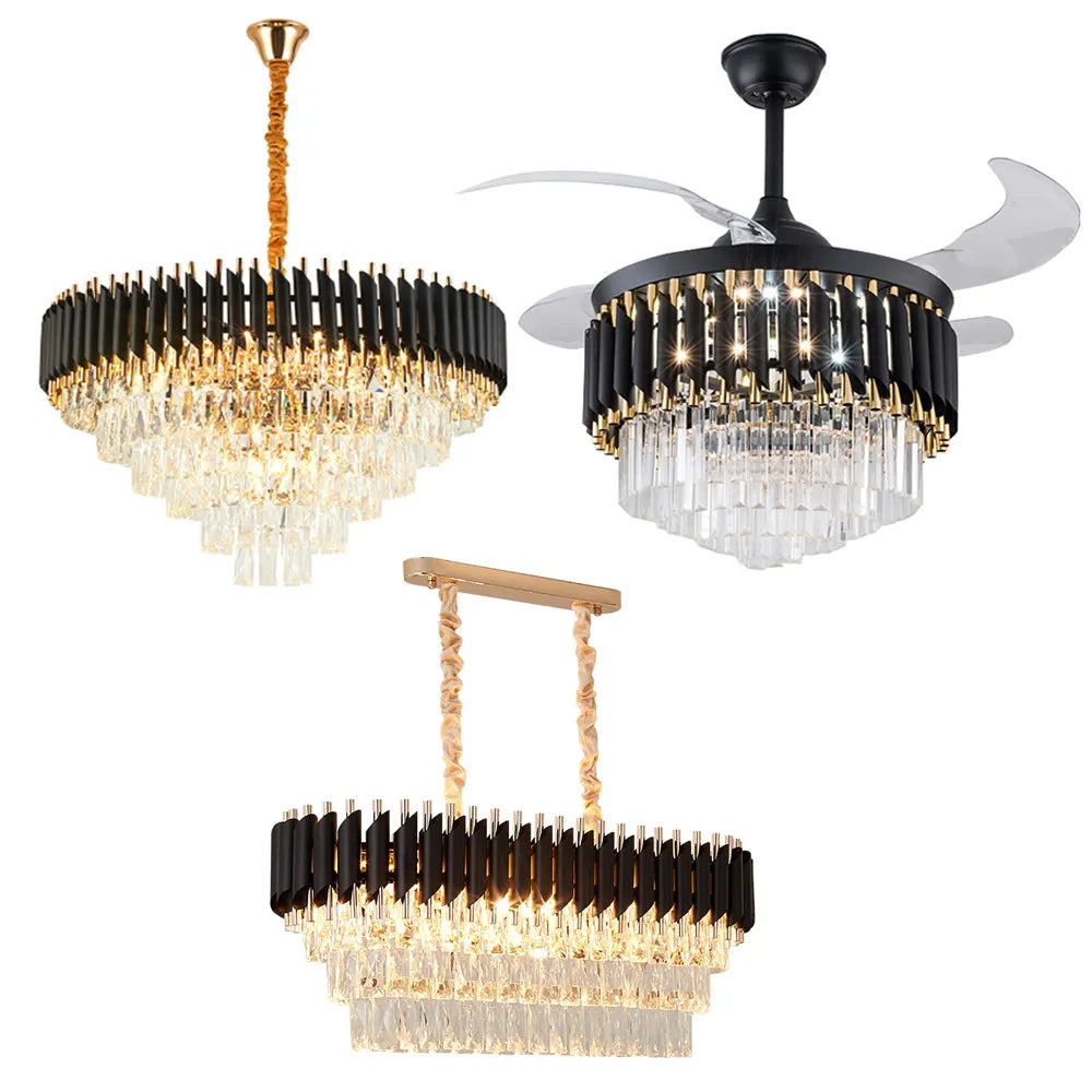 French Style Hardware Indoor Lighting Crystal Luxurious Pendant Light Design Crystal Chandelier Modern for Living Room