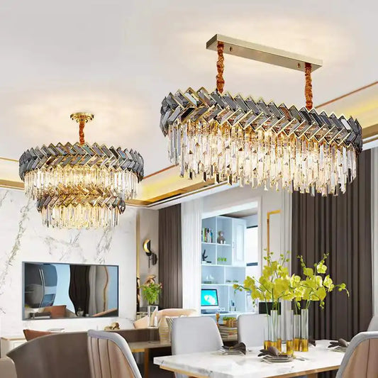 Luxury Modern Crystal Chandelier Designer Hanging Lamp Led Household Pendant Lights for Home Living Room
