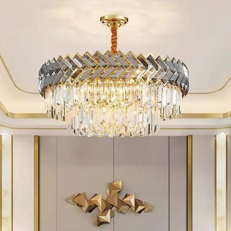 Luxury Modern Crystal Chandelier Designer Hanging Lamp Led Household Pendant Lights for Home Living Room