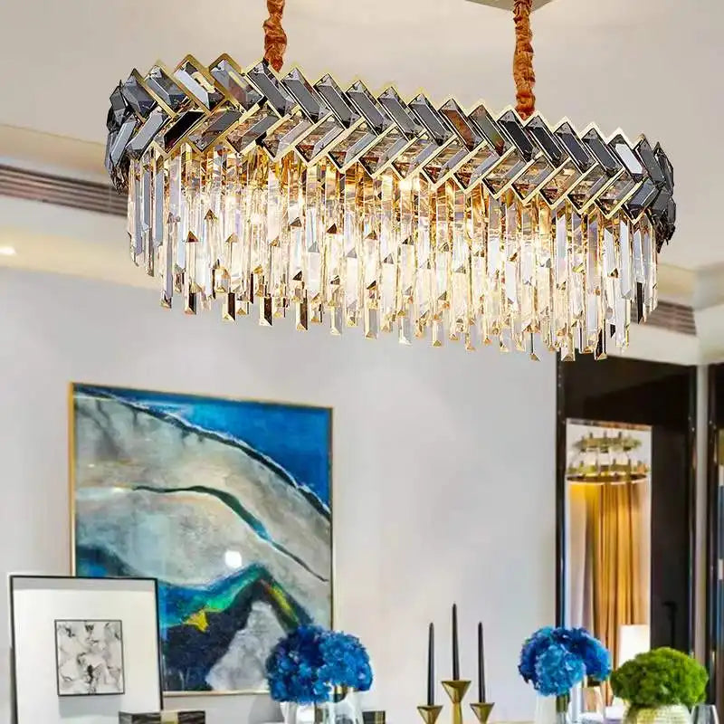 Luxury Modern Crystal Chandelier Designer Hanging Lamp Led Household Pendant Lights for Home Living Room