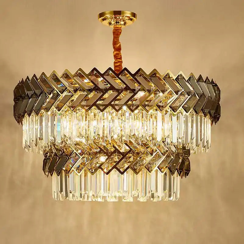 Luxury Modern Crystal Chandelier Designer Hanging Lamp Led Household Pendant Lights for Home Living Room