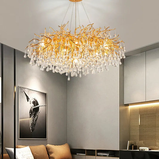 Modern Design Simple Light Luxury Duplex Building Restaurant Clothing Store Villa Dining Room Bedroom Crystal Chandelier
