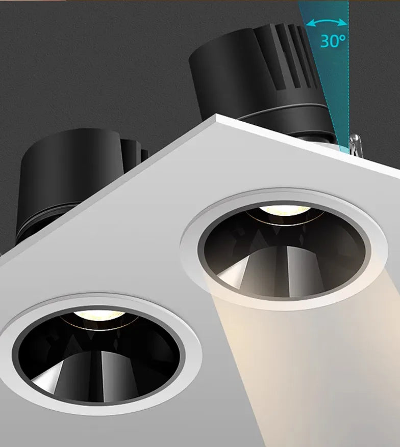 Led Spotlights Indoor Ceiling 4w Switch Control Tricolor Changeable Anti Glare Mini Spotlight 12w Cob Ceiling Spot Lighting